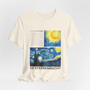 The Starry Night T-Shirt, Van Gogh, Art Shirt, Mother&#39;s Day Gift, Birthday Gft, Art Lover&#39;s gift