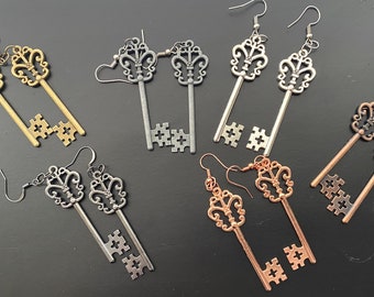 Victorian Key Earrings