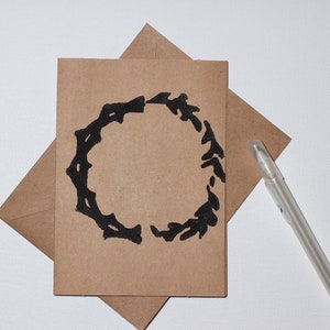 Lent & Easter Card | Crown of Thorns and Victory Wreath | Christian Handmade Card | Lutheran Gift | Catholic Gift | Christian Stationary