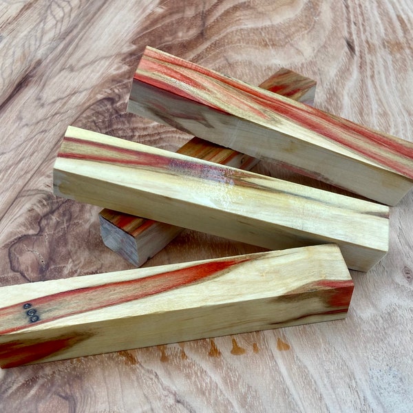 Stabilized Flame Box Elder Pen Blanks