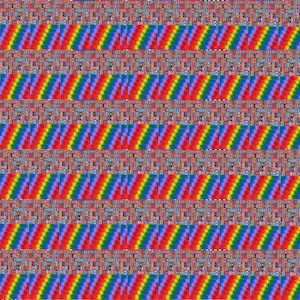 Rainbow Fractal III Psychedelic Kaleidoscope Digital Outsider Art Print