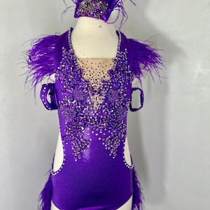 Jazz dance Costume, purple jazz Dance Costume, competition Dance Costume,  purple dance costume, musical theater dance Costume
