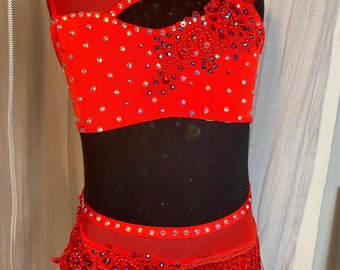 red jazz dance costumes