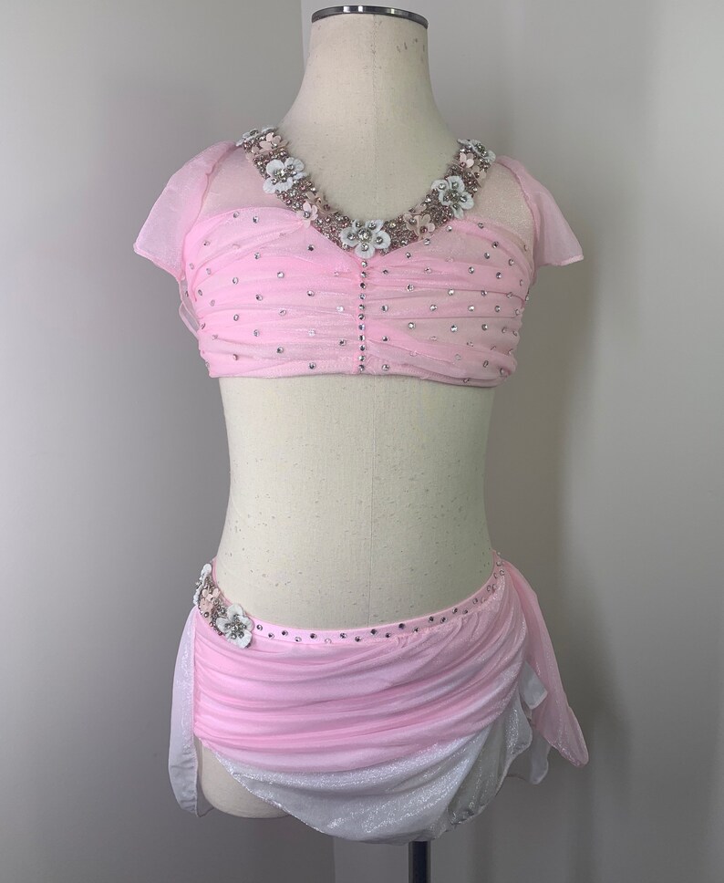 Pink Dance Costume Lyrical Dance Costume Competition Dance Etsy