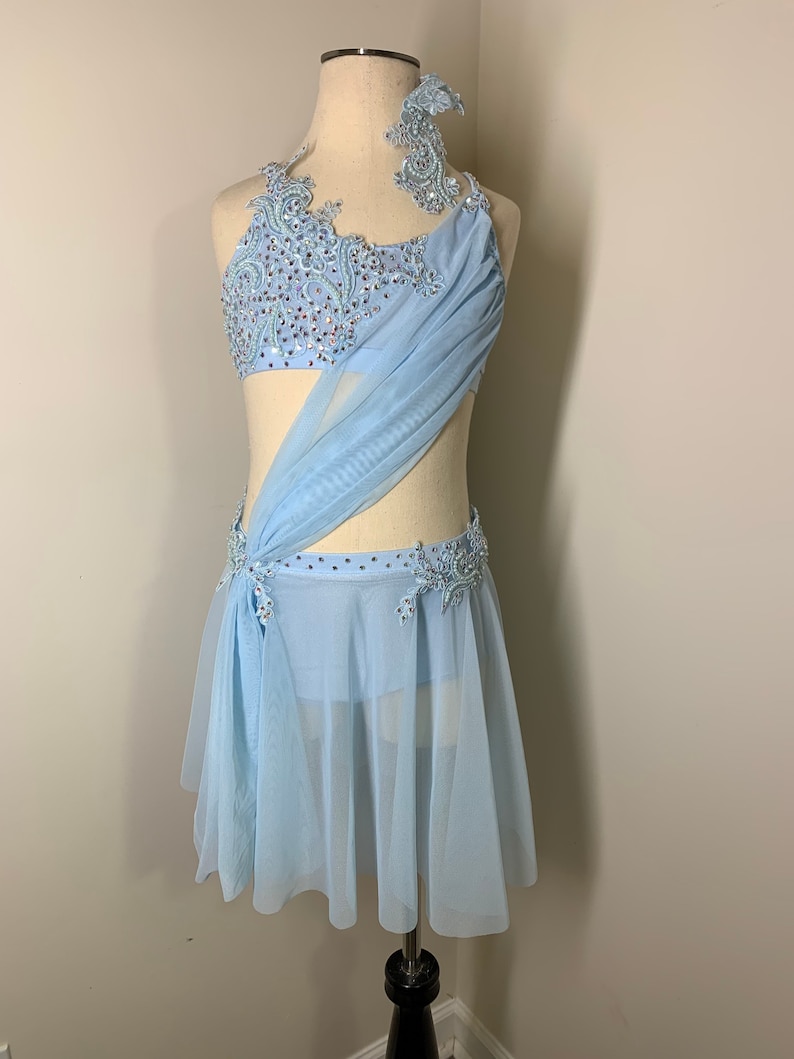 Lyrical Dance Costume Blue Lyrical Dance Costume Lyrical Etsy