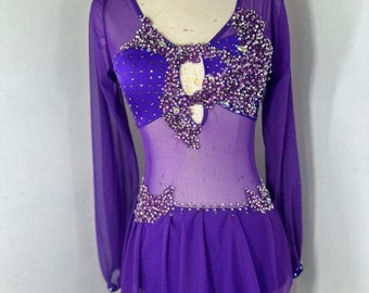 Ready to ship MA purple lyrical dance Costume, custom lyrical Dance Costume, competition Dance Costume, dance costume, solo dance costume