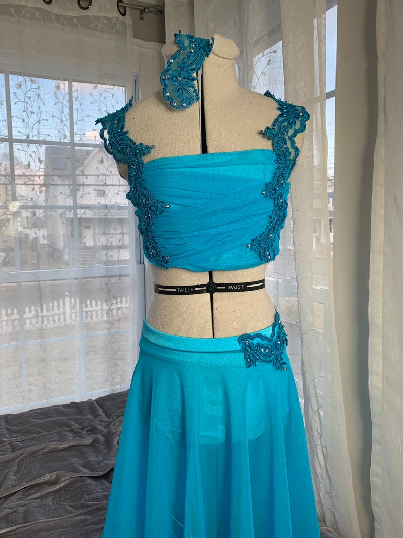 Lyrical Dance Costume blue Lyrical Dance Costume light blue Etsy