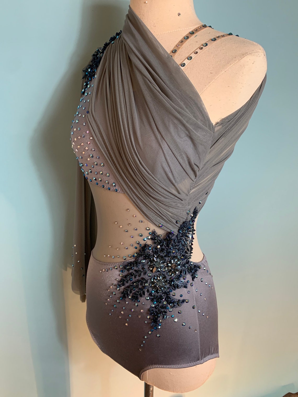 Contemporary Dance Costume Grey Dance Costume Dance Costume Etsy