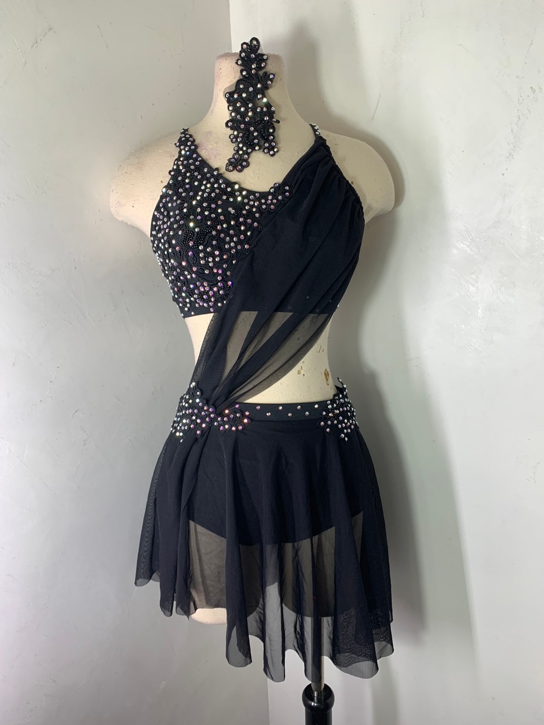 Contemporary Dance Costume Simple Lyrical Dance Costume, Blue