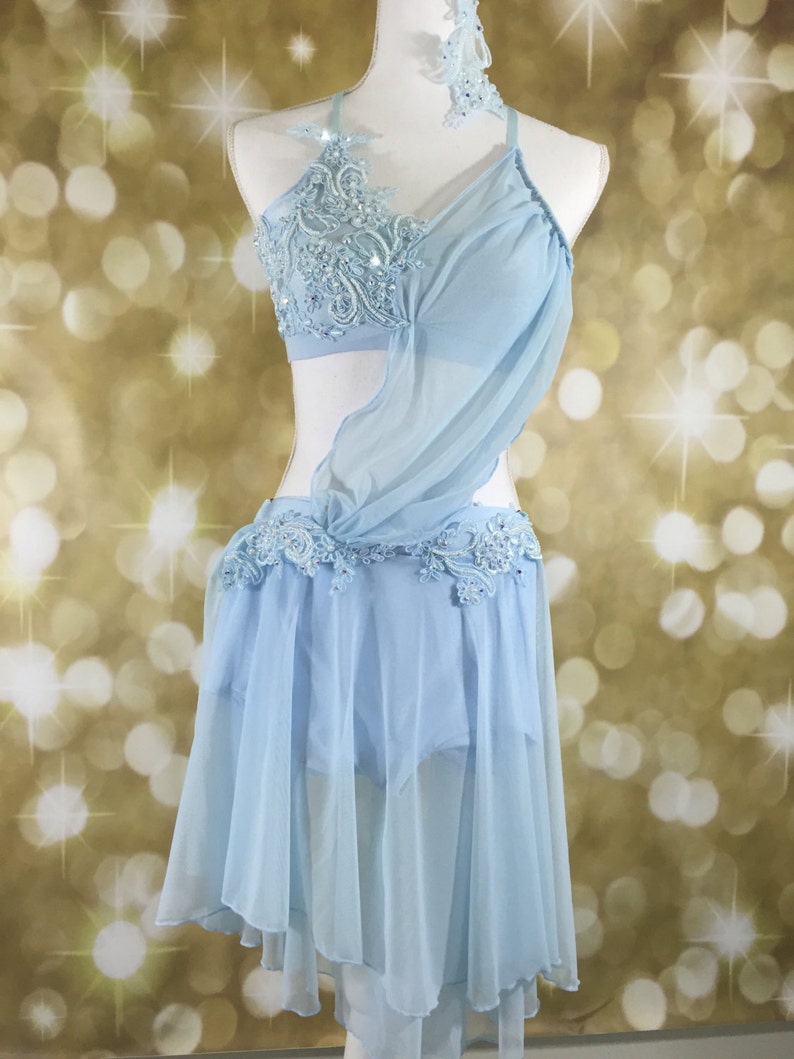 Lyrical Dance Costume Blue lyrical dance costume lyrical Etsy