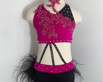 Jazz dance Costume,custom jazz Dance Costume, competition Dance Costume, black dance costume, couture dance Costume, girls dance costume