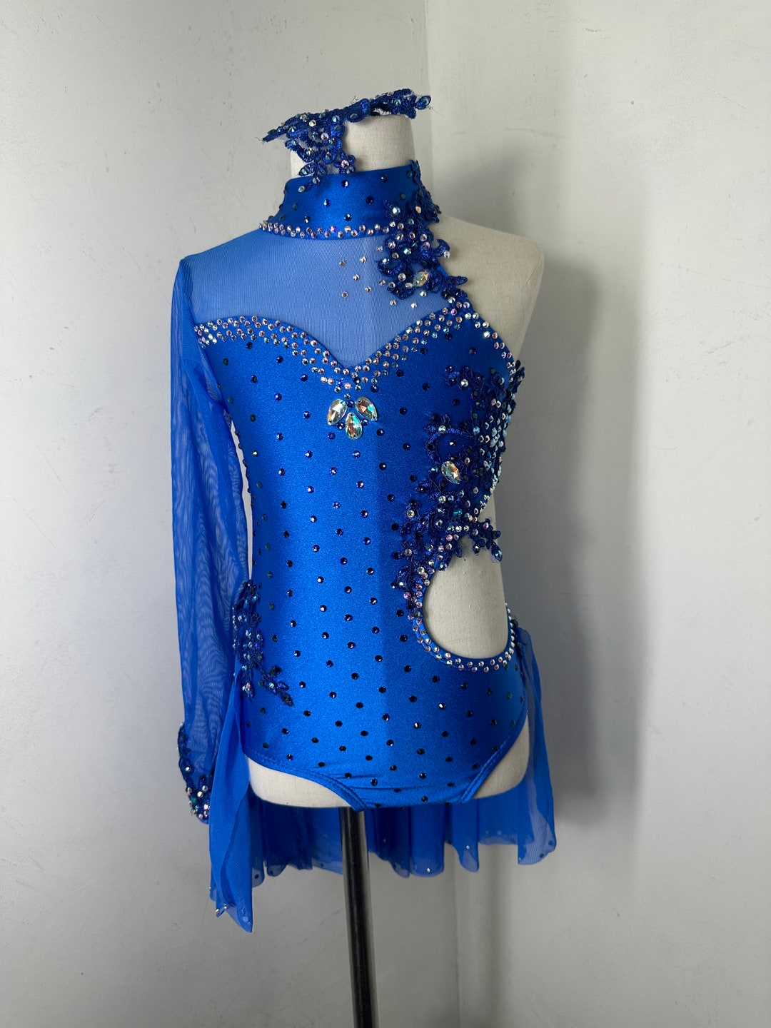 Royal Blue Dance Costume , Blue Dance Costume, Custom Lyrical Dance Costume, Competition Dance