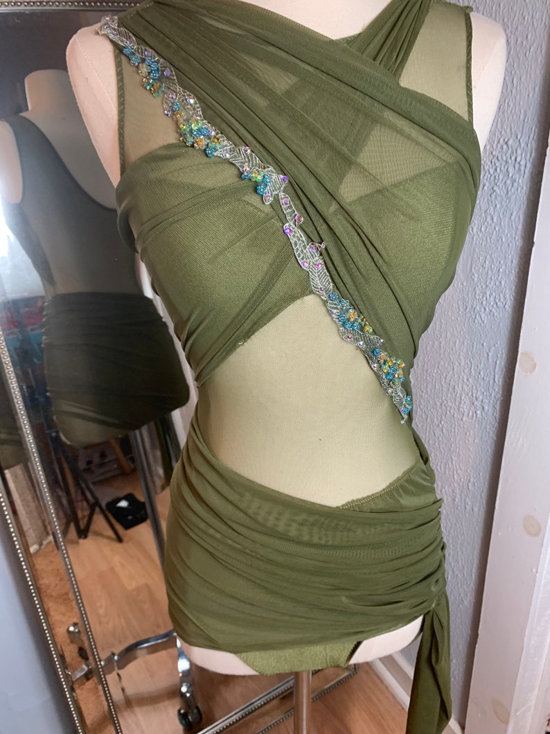 Contemporary Dance Costume Dance Costume Olive Green Dance Etsy