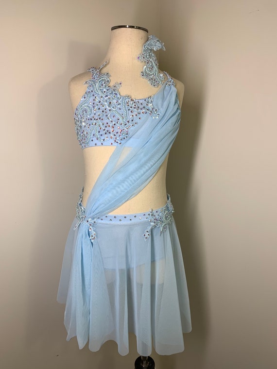 Lyrical Dance Costume, Blue Lyrical Dance Costume, Lyrical Costume