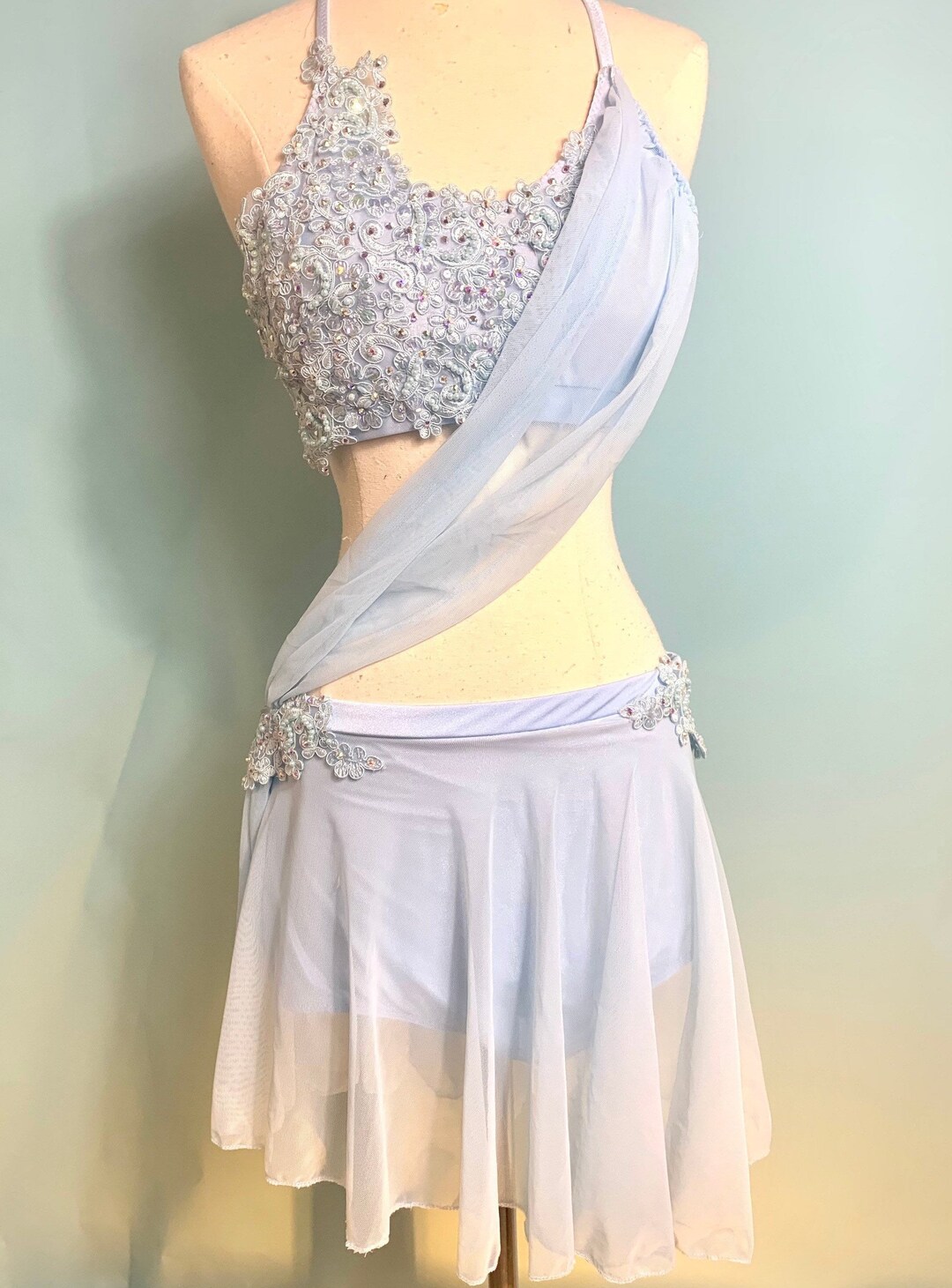 Lyrical Dance Costume Blue Lyrical Dance Costume Lyrical Etsy