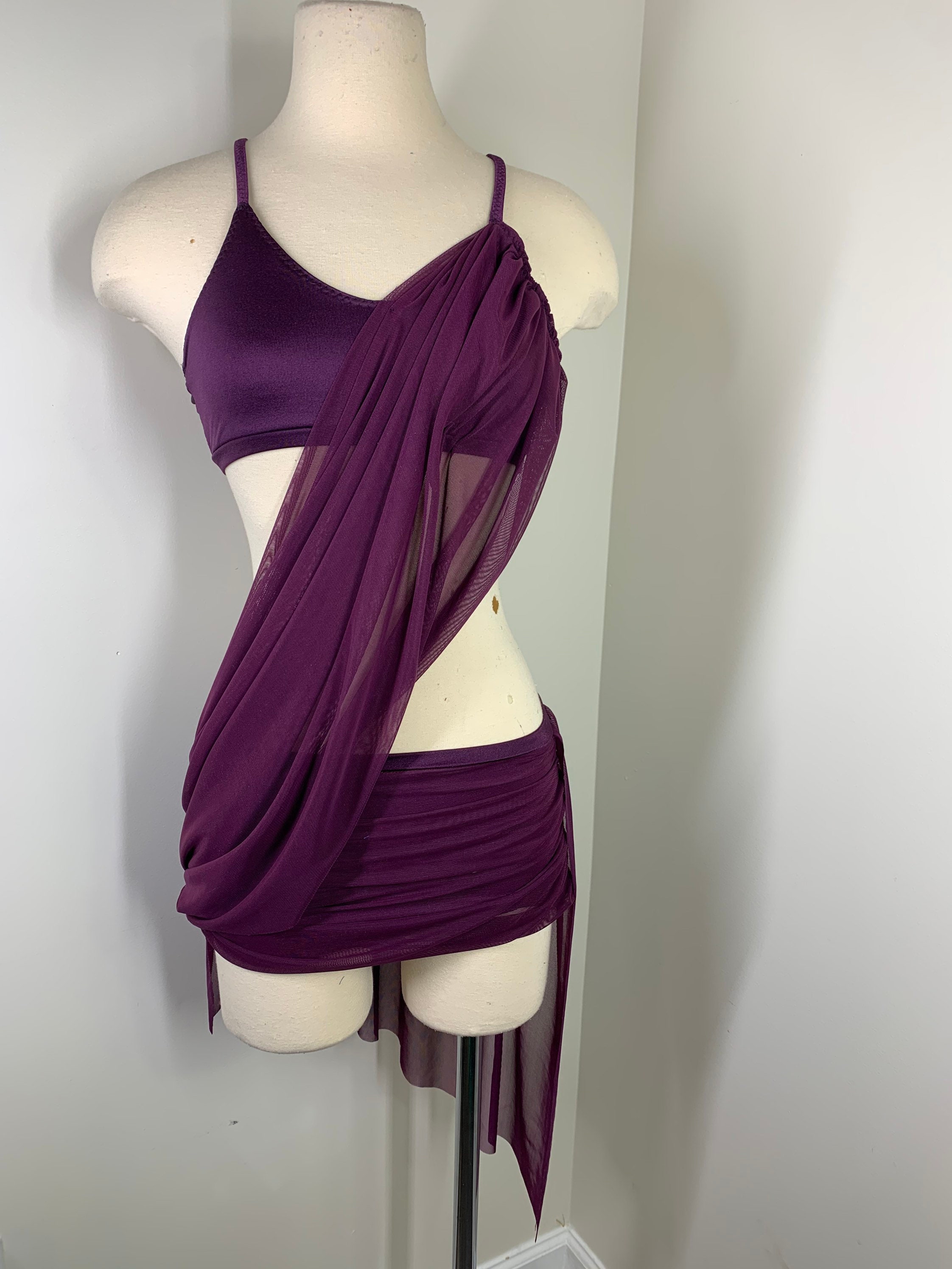 Lyrical Dance Costume, dance costume base for competition, merlot Lyrical costume, Lyrical solo costume, solo dance costume
