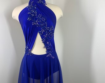 Custom Dance Costume deposit, custom dance design, lyrical dance costume, dance costume, blue lyrical dance costume , team costume