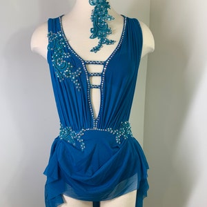 Lyrical Dance Costume, custom dance costume, white dance costume, white lyrical costume, custom leotard ,dance competition costume, lyrical