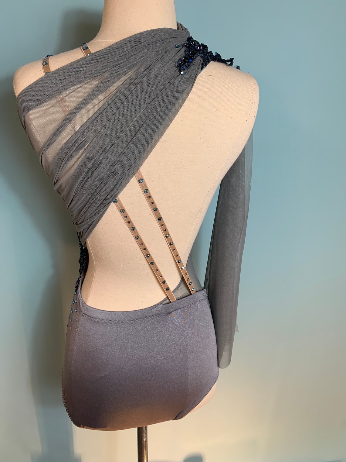 Contemporary Dance Costume Grey Dance Costume Dance Costume Etsy