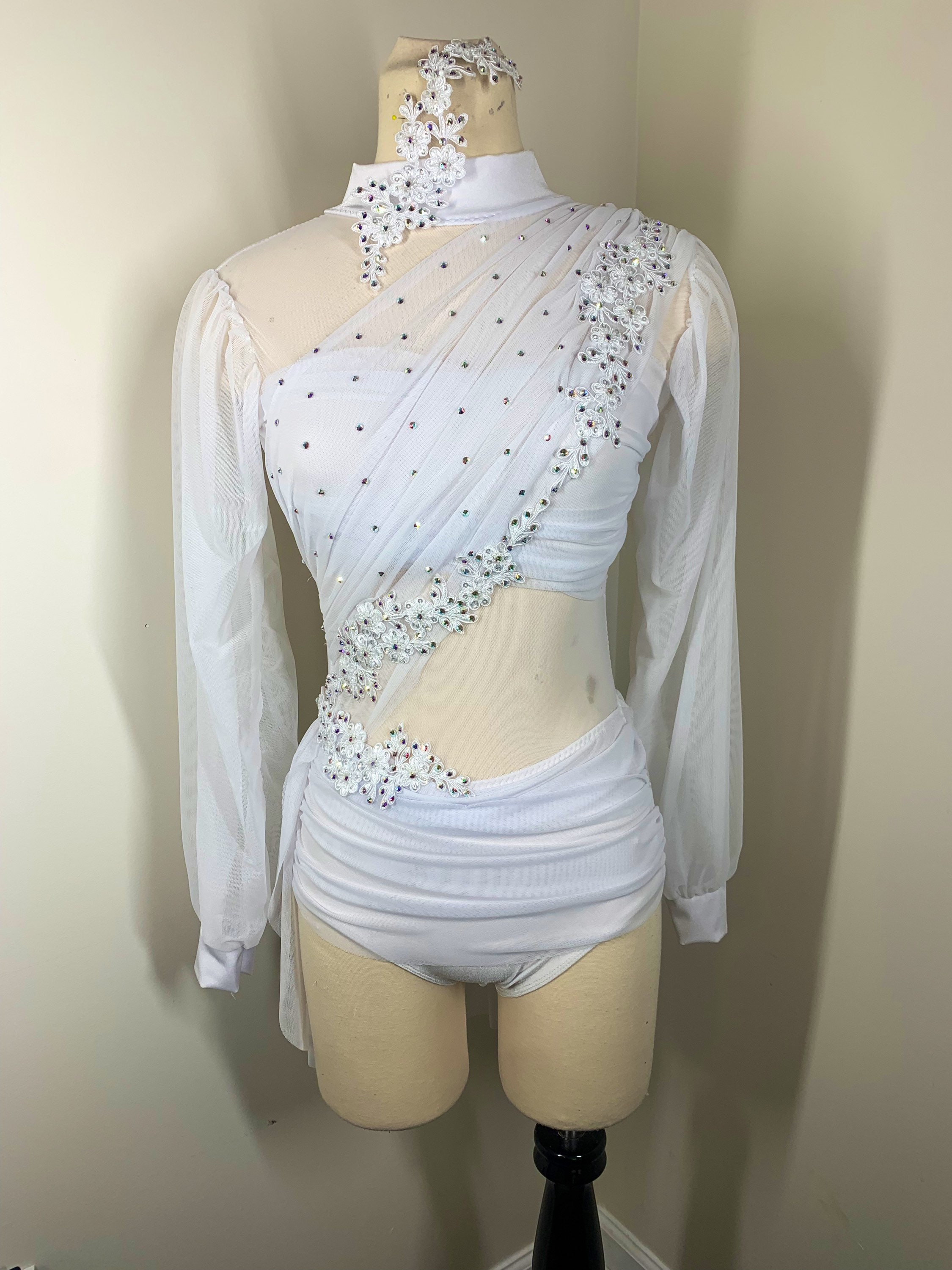 White contemporary dance clearance costume