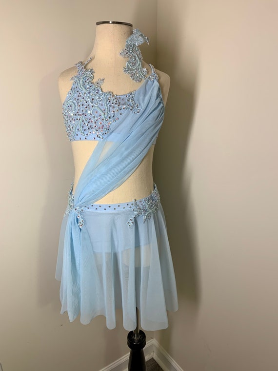 Lyrical Dance Costume, Blue Lyrical Dance Costume, Lyrical Costume, Lyrical  Dance Costume, Custom Dance Costume, Custom Lyrical Costume 