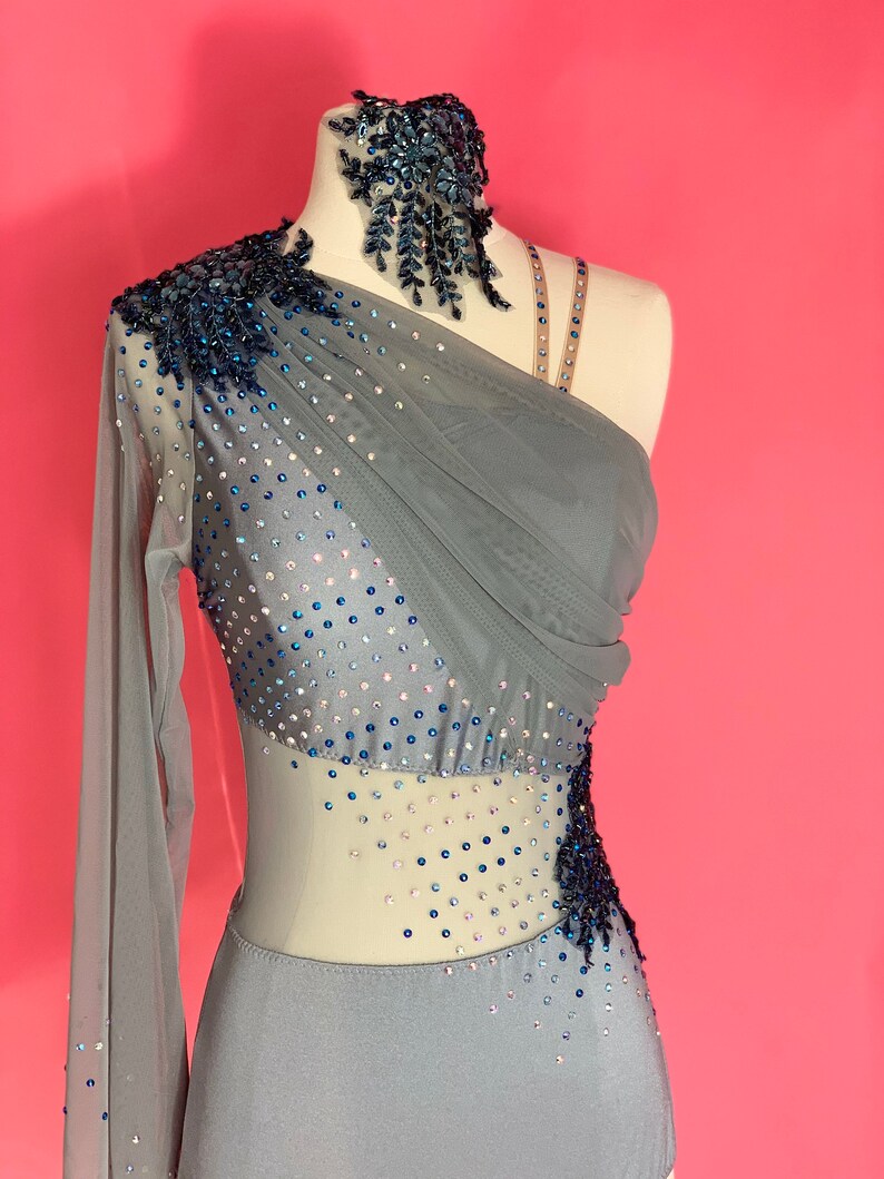 Contemporary Dance Costume Grey Dance Costume Dance Costume Etsy