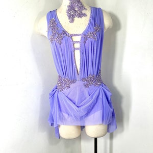 Lyrical Dance Costume, custom dance costume, white dance costume, white lyrical costume, custom leotard ,dance competition costume, lyrical