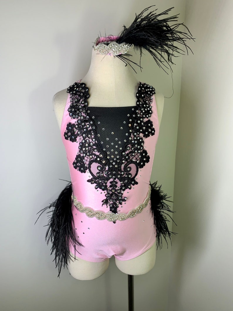 Jazz dance Costume,custom jazz Dance Costume, competition Dance Costume, black dance costume, couture dance Costume, girls dance costume image 1