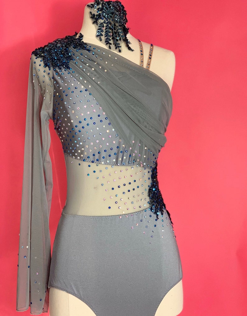 Contemporary Dance Costume Grey Dance Costume Dance Costume Etsy
