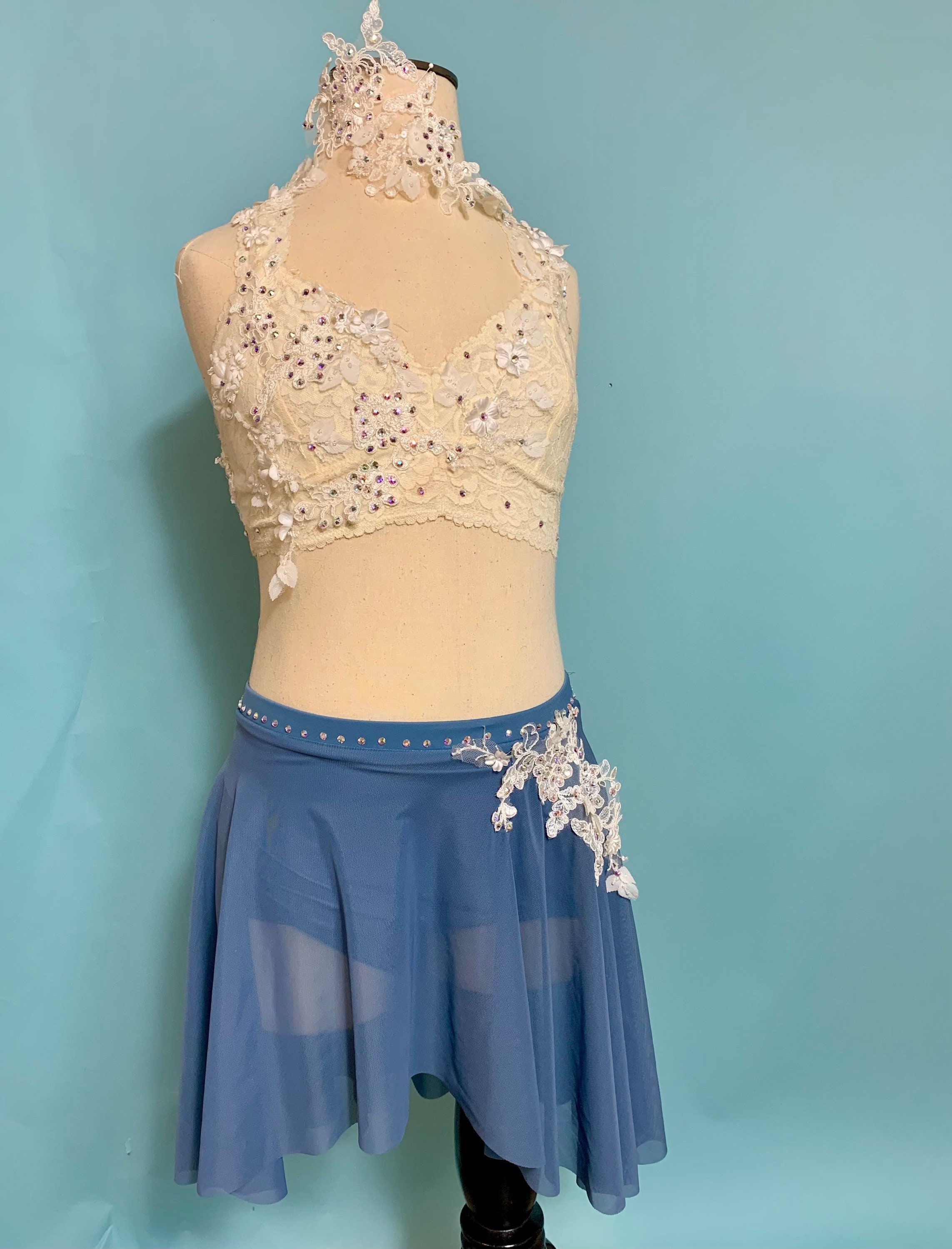 Lyrical Dance Costume Blue Lyrical Dance Costume Lyrical Etsy
