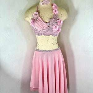Custom pointe dance costume, custom dance design,  ballet dance costume, lyrical dance costume, pink costume dance costume