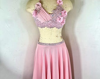 Custom pointe dance costume, custom dance design,  ballet dance costume, lyrical dance costume, pink costume dance costume