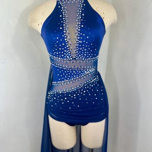 Navy Lyrical Dance Costume, navycustom dance costume, dance costume, lyrical costume, custom leotard ,dance competition costume,