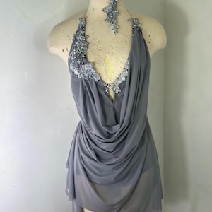 Custom dance dress,  draped dance Costume, custom lyrical Dance Costume, competition Dance costume, dance costume, solo dance costume