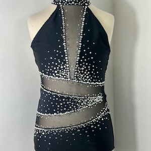 Black Jazz, contemporary or musical theatre Dance Costume, custom dance costume, dance costume,  costume ,dance competition costume,