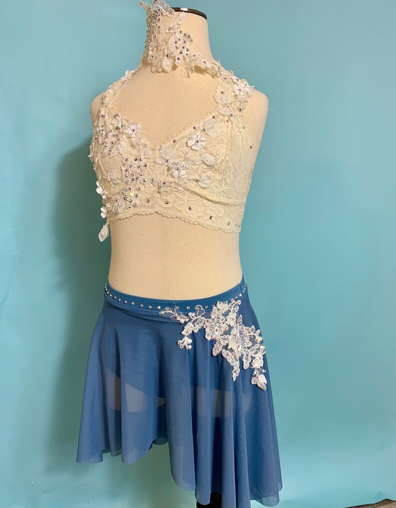 Lyrical Dance Costume Blue Lyrical Dance Costume Lyrical Etsy