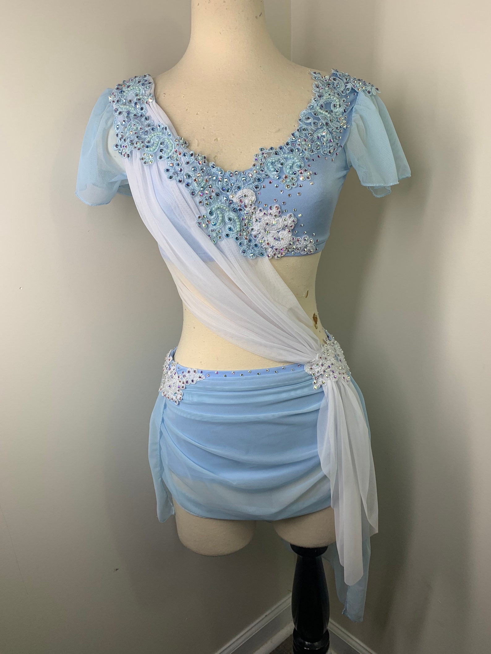 Lyrical Dance Costume Blue Lyrical Dance Costume Lyrical Etsy