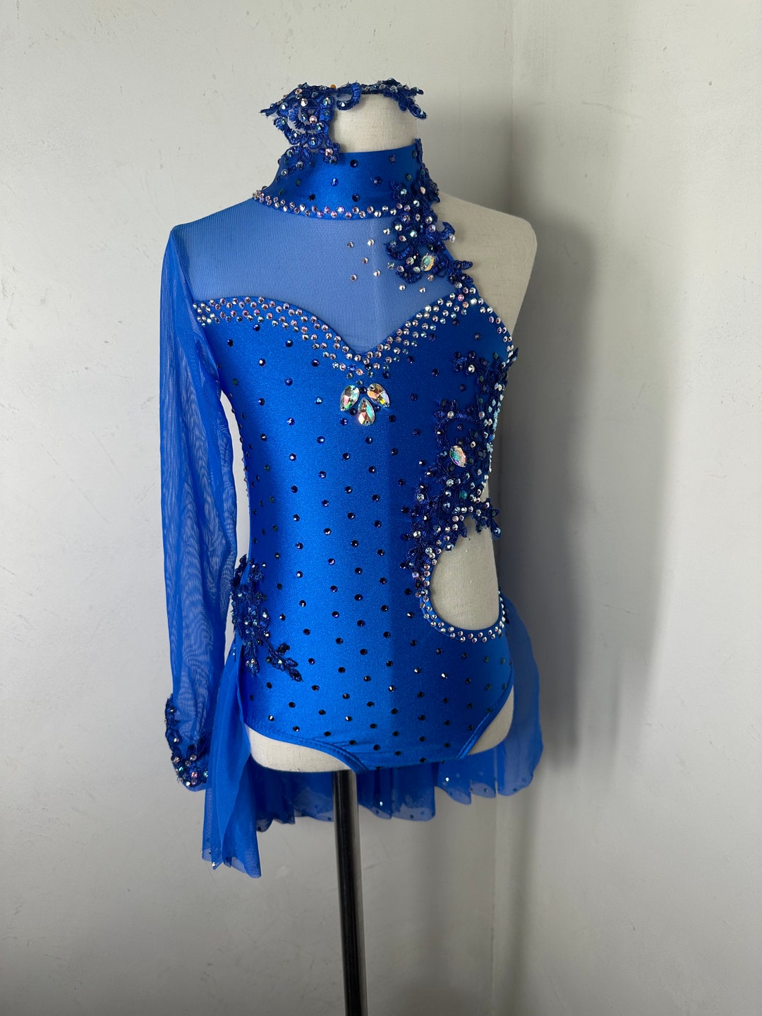 Royal Blue Dance Costume Blue Dance Costume Custom Lyrical Etsy