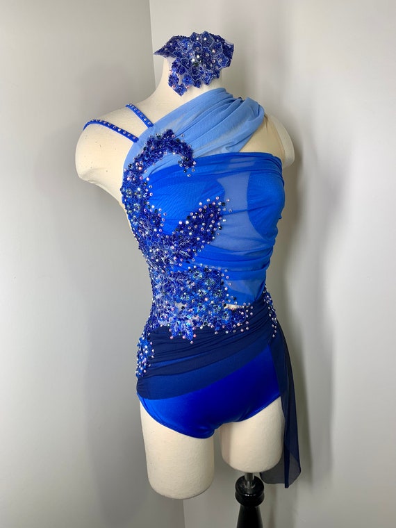 Lyrical Dance Costume, Blue Lyrical Dance Costume, Lyrical Costume, Lyrical  Dance Costume, Custom Dance Costume, Custom Lyrical Costume 