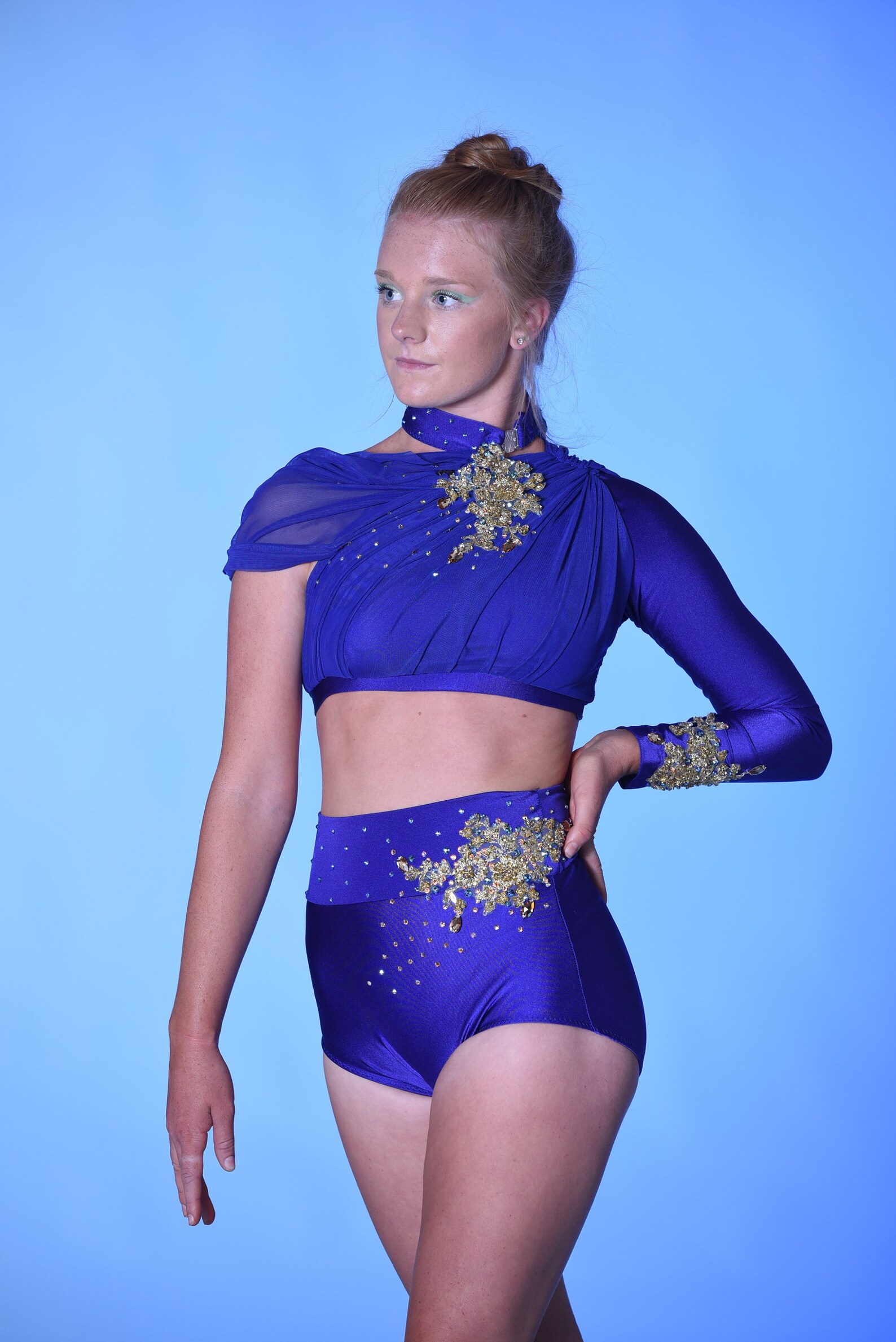 Blue Dance Costume Contemporary Dance Costume Contemporary Etsy