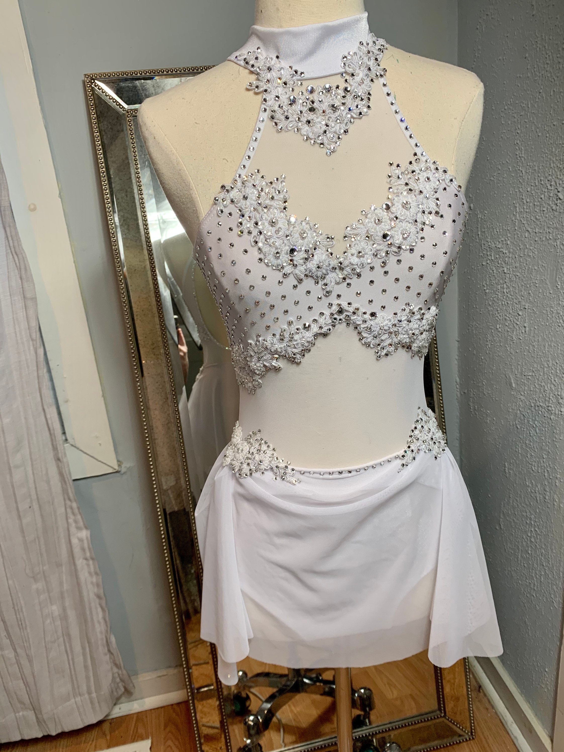 White Custom Dance Costume white custom wedding dance Etsy