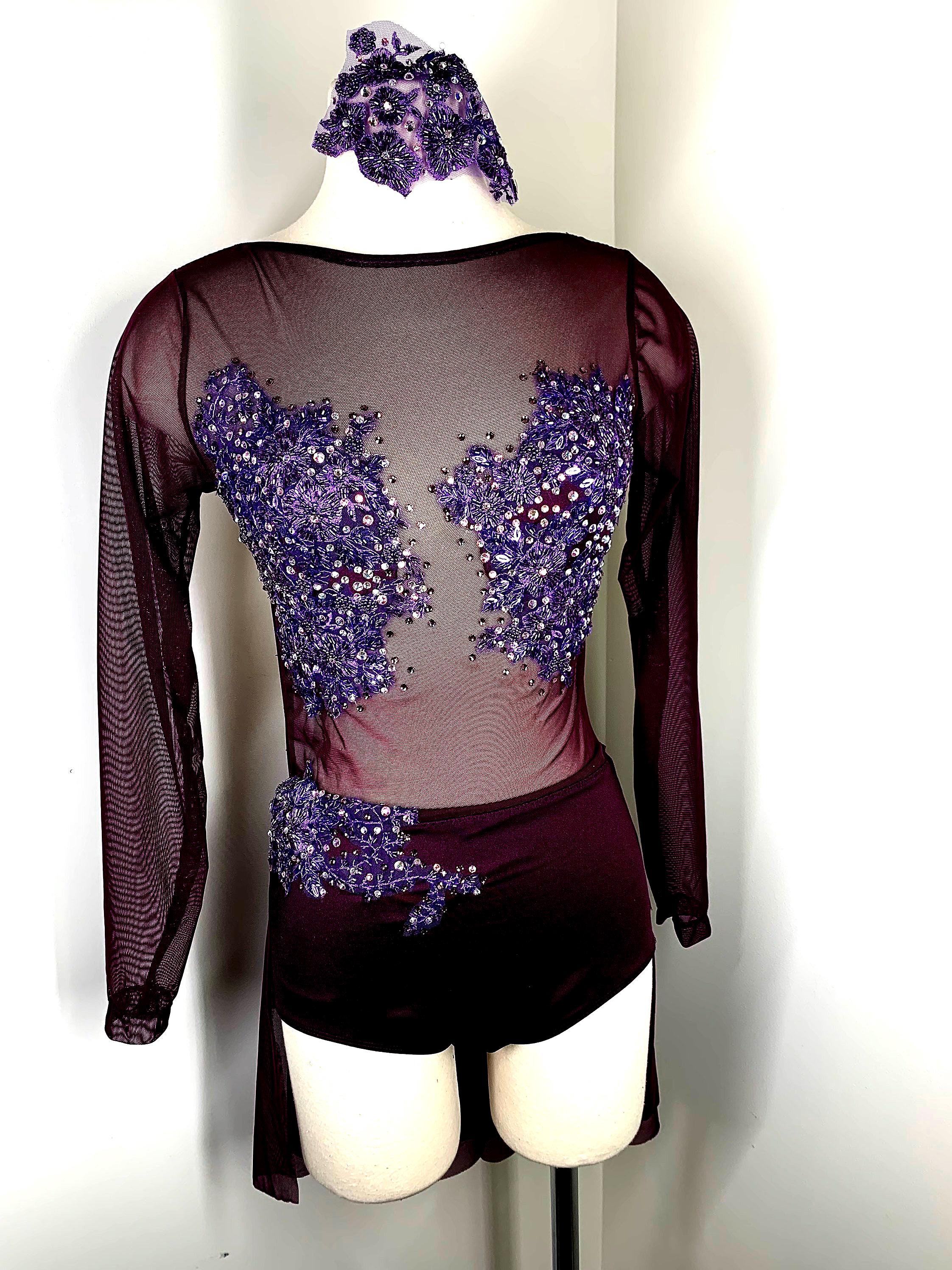 Merlot Lyrical Dance Costume: ready to ship dance competition
