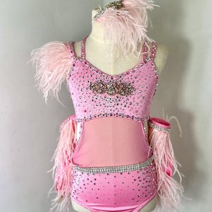 Jazz dance Costume,custom jazz Dance Costume, competition Dance Costume, pink dance costume, couture dance Costume, girls dance costume
