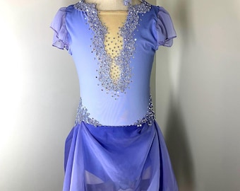 Lilac Ombre Lyrical Dance Dress: Swarovski Crystals, Teen/XS Adult