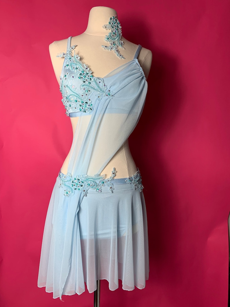 Lyrical Dance Costume Blue lyrical dance costume lyrical Etsy