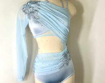 Custom Dance Costume deposit, custom dance design, lyrical dance costume, dance costume, blue lyrical dance costume , team costume