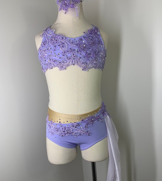 Custom Lt Purple Bra-Top and Trunk/Skirt - Swarovski Rhinestones – Crystal  Couture