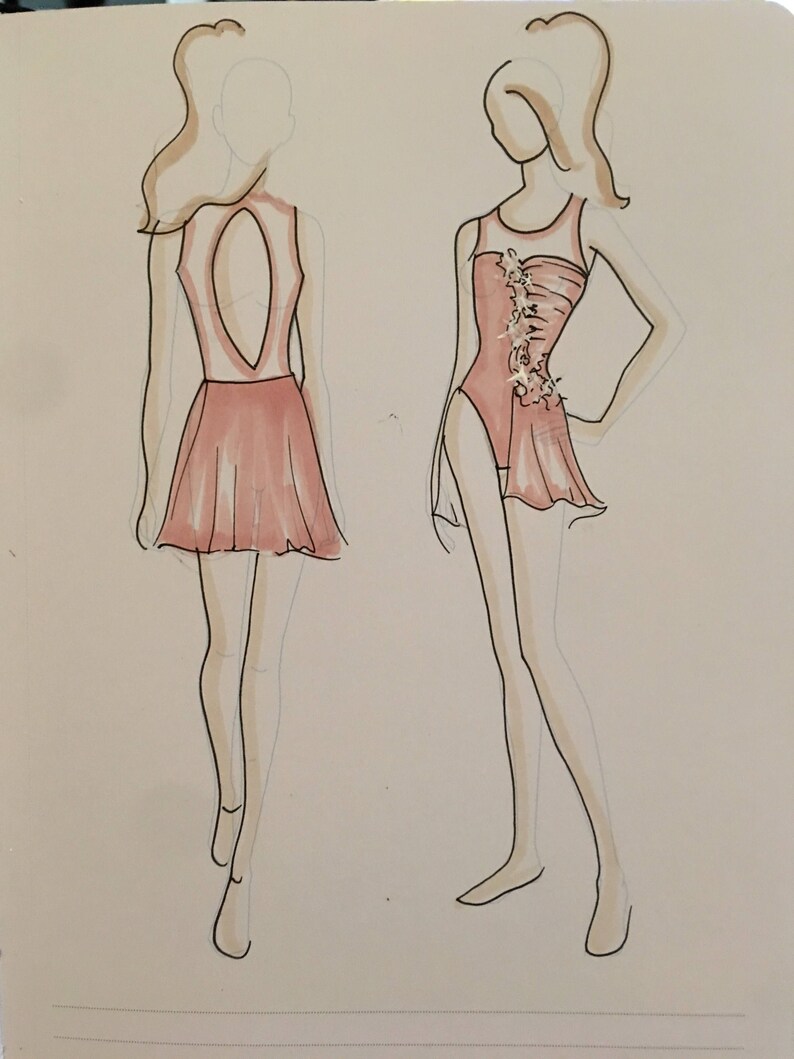 Custom Dance Costume Design Deposit Etsy