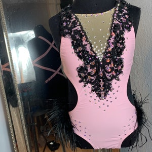 Jazz dance Costume,custom jazz Dance Costume, competition Dance Costume, black dance costume, couture dance Costume, girls dance costume image 2