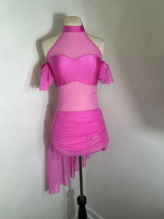 Pink lyrical costumes discount